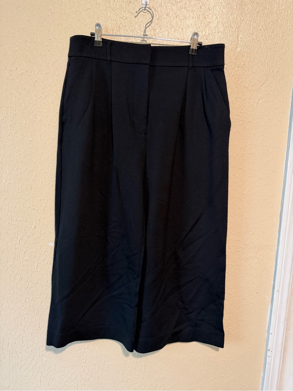 Ralph Lauren Wide Leg Crop Pants Stretchy Black Label Size Large